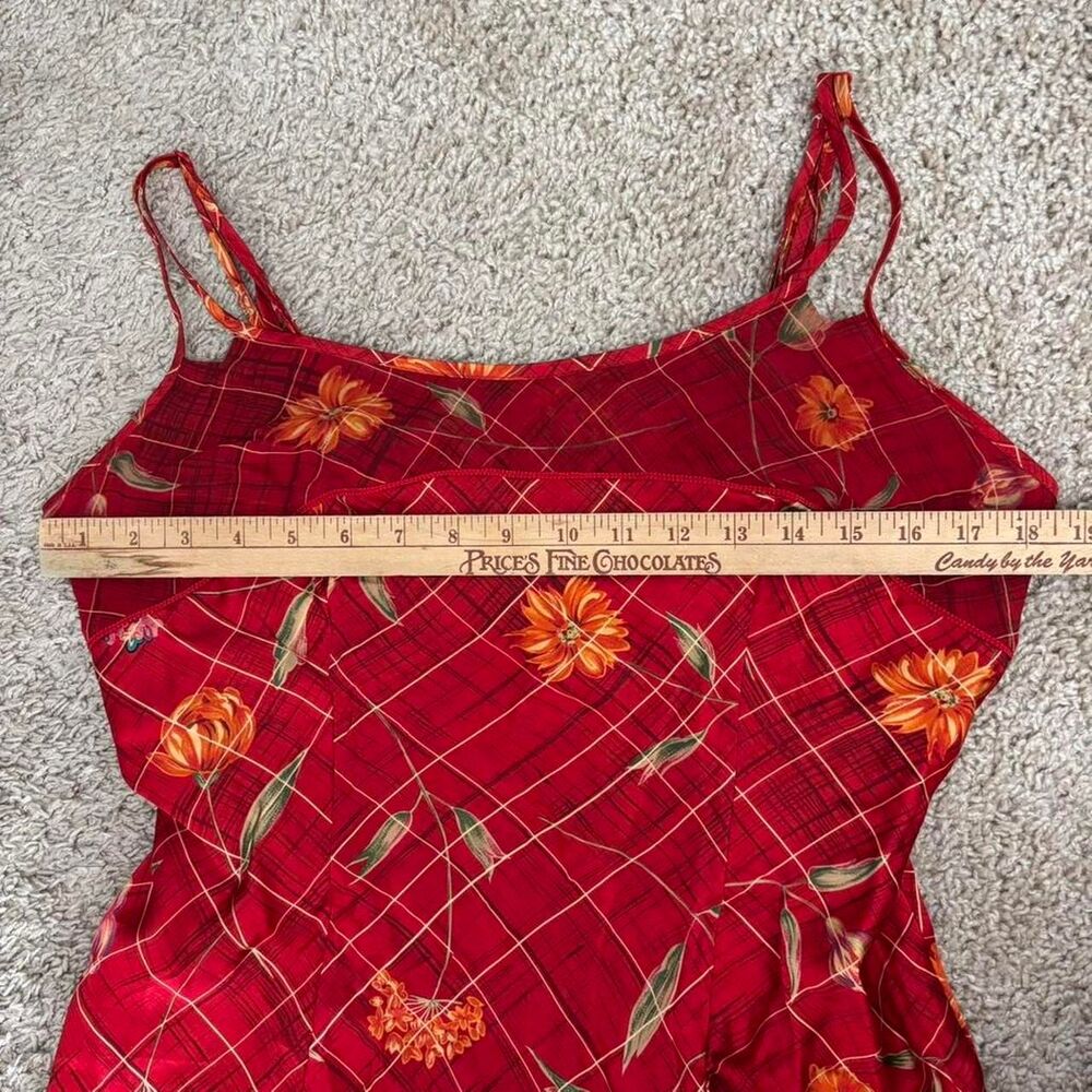 VTG Victoria's Secret Lingerie 100% Silk Floral Pajamas Slip Dress Chemise 90s - Picture 7 of 8